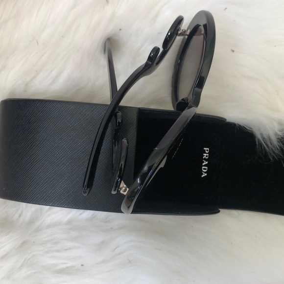 PRADA SUNGLASSES SPR 27N 55 22 1AB-3M1 135 2N BLACK MINIMAL BAROQUE - Picture 10 of 11